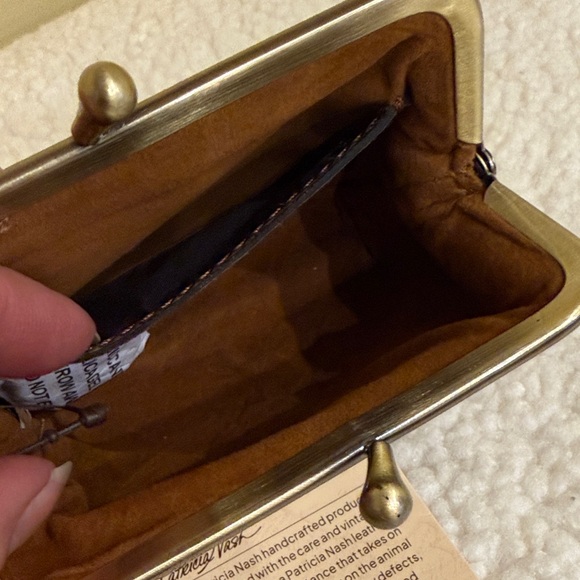 Patricia Nash Vintage Map Print Coin Purse Keychain nwot - Picture 5 of 9